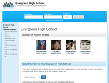 Tablet Screenshot of evergreenhighschoolalumni.com